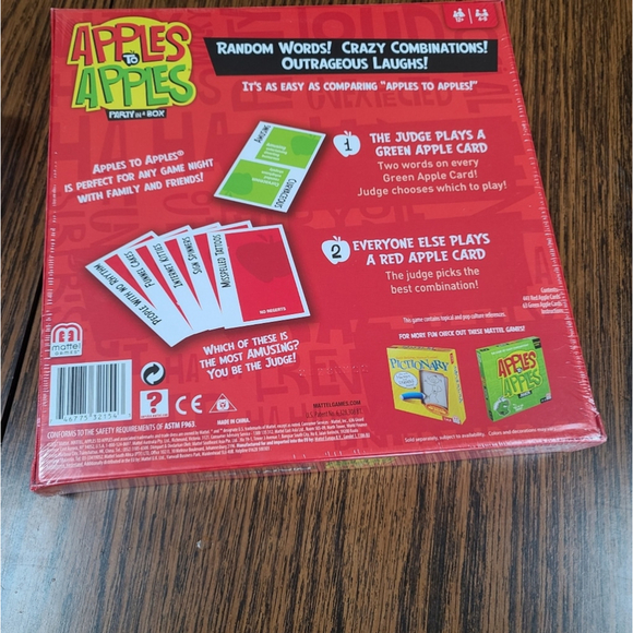Mattel Apples to Apples Board Game - New Sealed - Picture 3 of 4